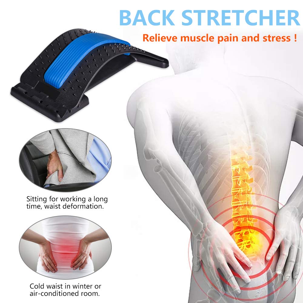 Back Stretcher Lumbar Back Pain Relief Multi-level Back Device Massager