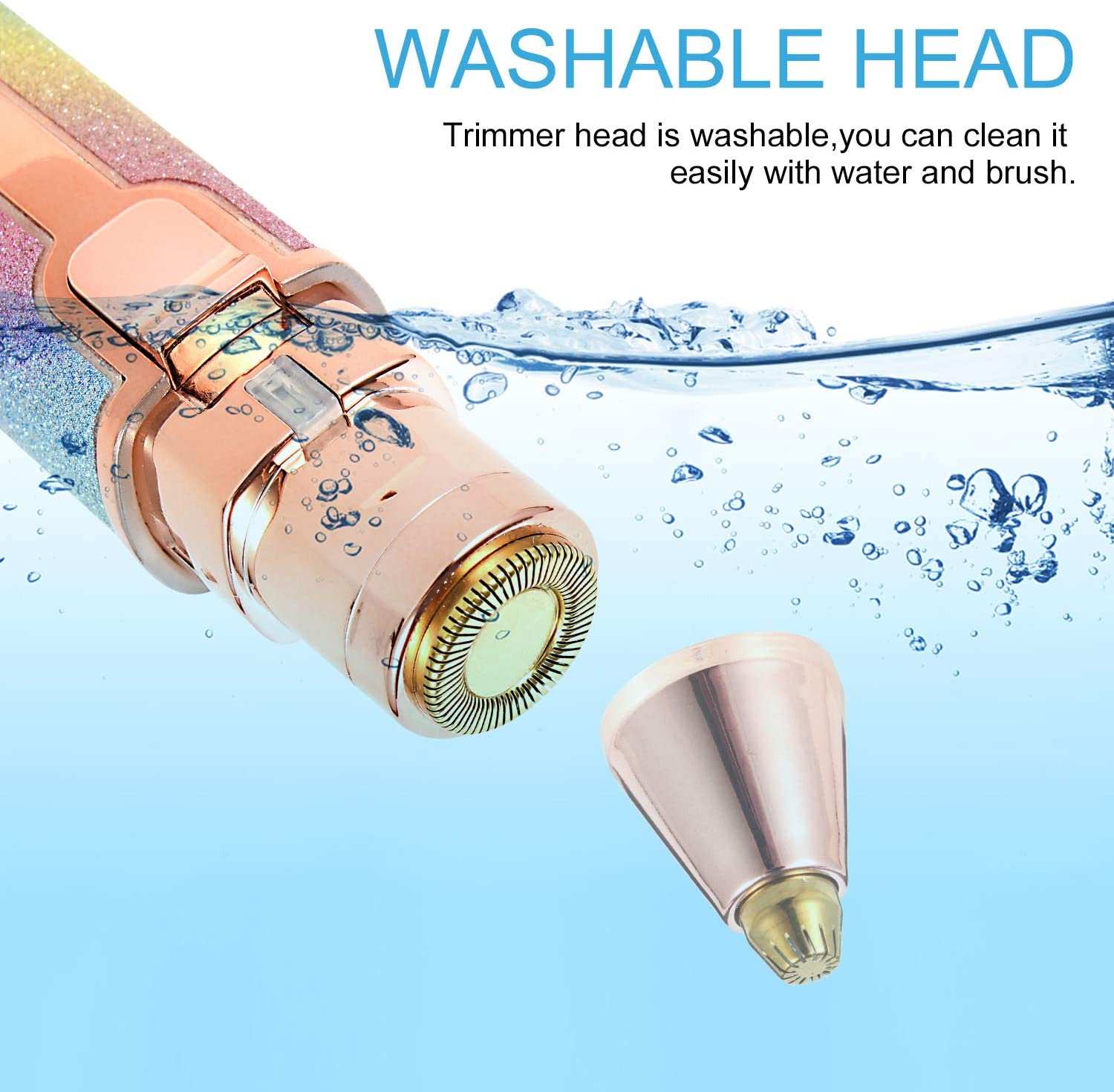 Facial Beauty - 2 In 1 Rechargeable Electric Eyebrow Trimmer + Body Facial