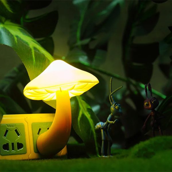 Led Mushroom Plug-in Night Light Lamp