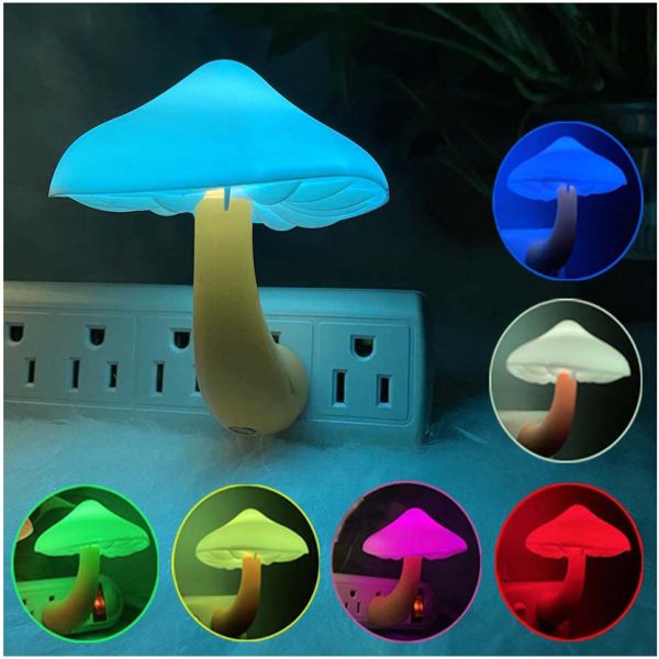 Led Mushroom Plug-in Night Light Lamp