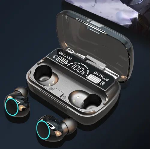 M30 Wireless BT Headset TWS Mini Long Standby Earphones M30 LED Digital Display Super Bass Noise Cancelling Earbuds